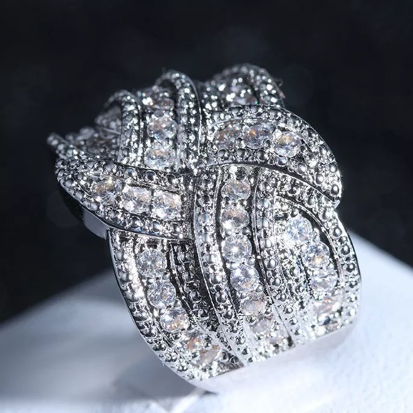 Sterling silver shiny wide ring - Picture 4 of 5